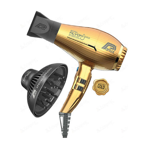 Parlux Alyon Air Ionizer Tech Hair Dryer And Diffuser Gold